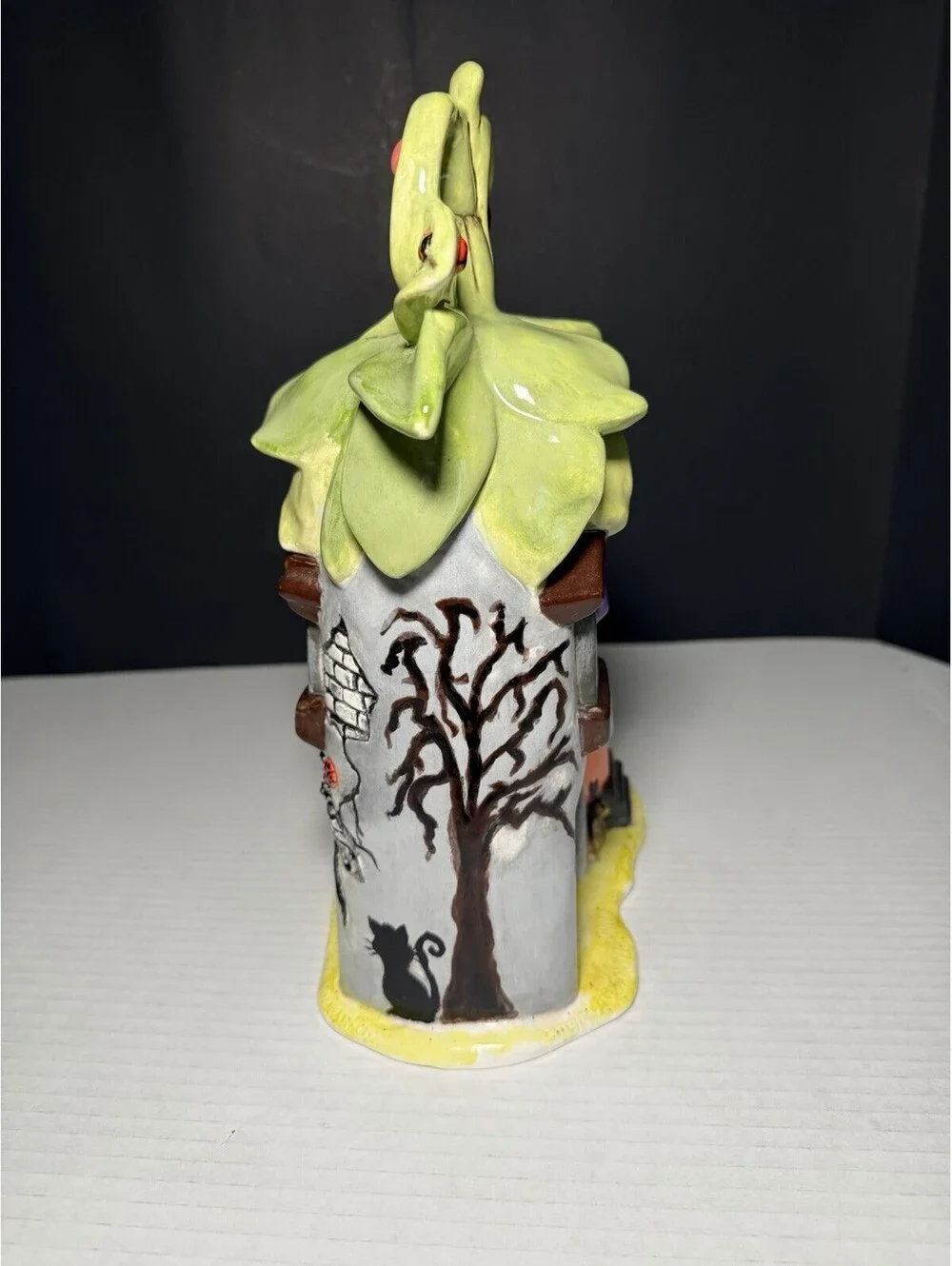 Halloween Haunted House Ceramic Pottery - Ghost Pumpkin Tree Handmade